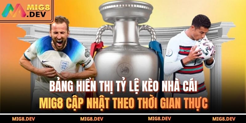 Bảng hiển thị tỷ lệ kèo nhà cái MIG8 cập nhật theo thời gian thực
