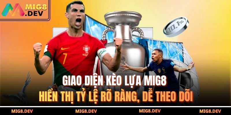 Giao diện kèo lựa MIG8 hiển thị tỷ lệ rõ ràng, dễ theo dõi