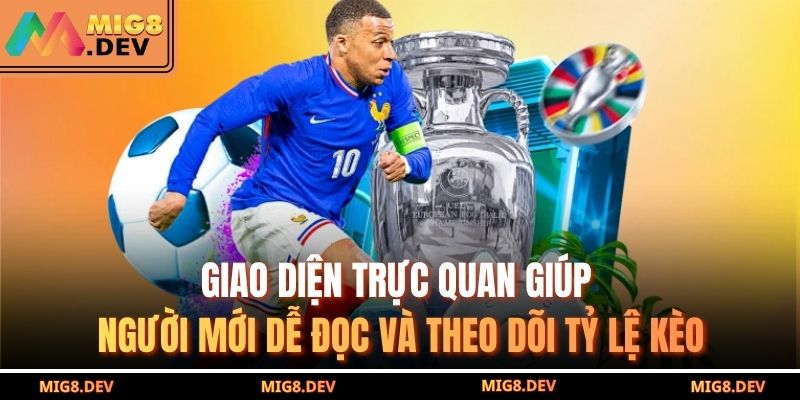 Giao diện trực quan giúp người mới dễ đọc và theo dõi tỷ lệ kèo
